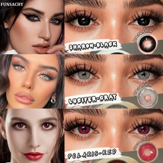 FUNSACHY 1 Pair Contact Lenses for Eyes Color Korean Pupils Makeup Accessories Beauty Contact Lenses Yearly New Contact Lens