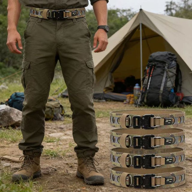 Ceinture tactique PEW Buffalo Pharaoh, ceinture de service EDC à 12 couches avec plaque en T, système Molle pour activités de plein air, chasse et équipement militaire pour passionnés.