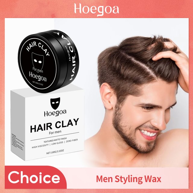 Matte Hair Styling Wax Lasting Hairstyle Fluffy Hair Edge Control Strong Hold On Refreshing Non Greasy Hair Brushed Clay for men