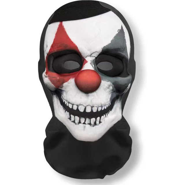 European and American Halloween Mesh Printed Skull Full-Face Mask Balaclava Funny Headgear Sunshade