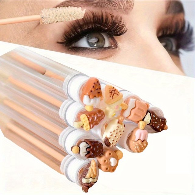 Women Ice Cream Eyelash Brush, eyebrow Brush,mascara Wands, eyelash Comb, lash Spoolies, spoolies for Eyelash Extensions Gift