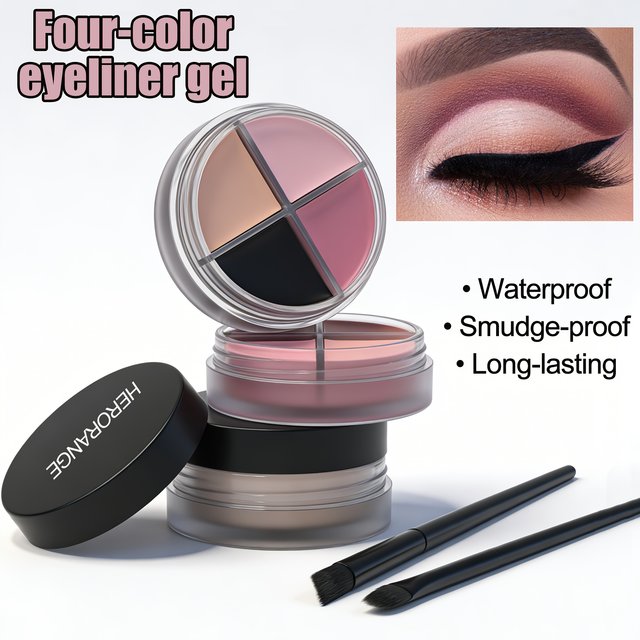 Herorange Smudge Proof Eyeliner Cream Kit Multi Purpose Eye Makeup for Beginners