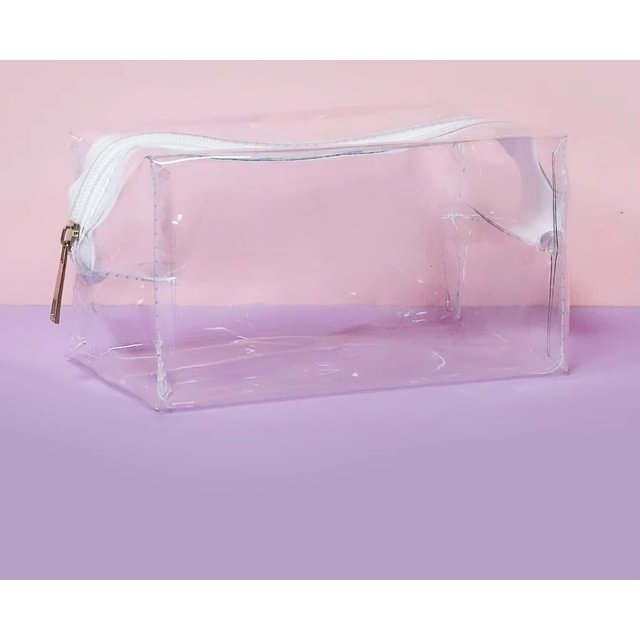 Clear PVC Transparent Pencil Case Large Capacity Zipper Stationery Bag Portable Makeup Cosmetic Pouch Back To School Supplies