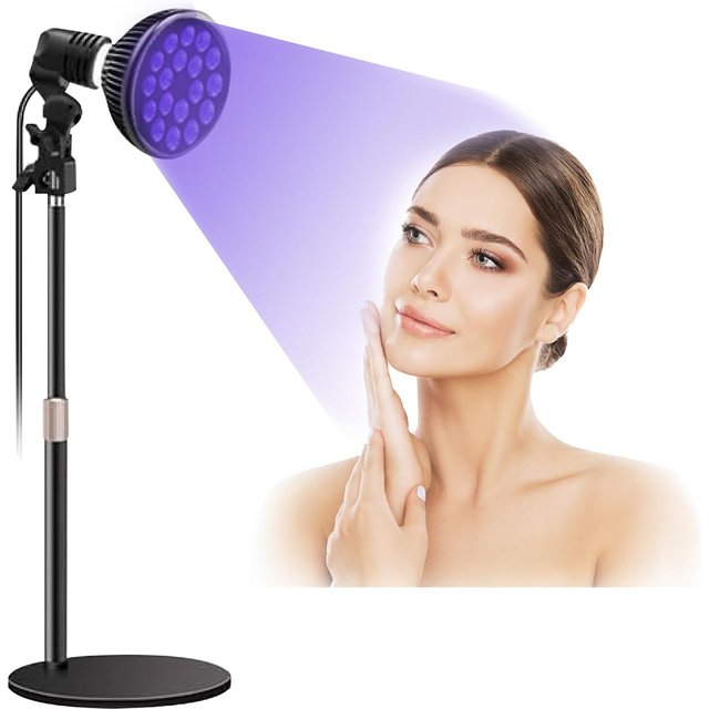 Ultraviolet Tanning Lamp 54W Solarium Lamp for Tanning Body Skincare 18 LEDs Skin Care for Bronzed Skin Light Lamp 460nm&480nm
