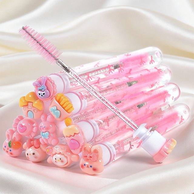 10pcs Women mascara brush, Mascara Tube Brush Set with Protective Case Makeup Brushes, Eyebrow Brush,Eyelash Comb,Random Style