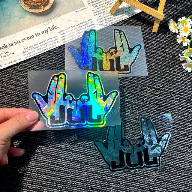 2PCS JUL Motorcycle Stickers Waterproof DIY Racing Helmet Fuel Tank Front Fairing Side Body Sunscreen Modification Vinyl Decals