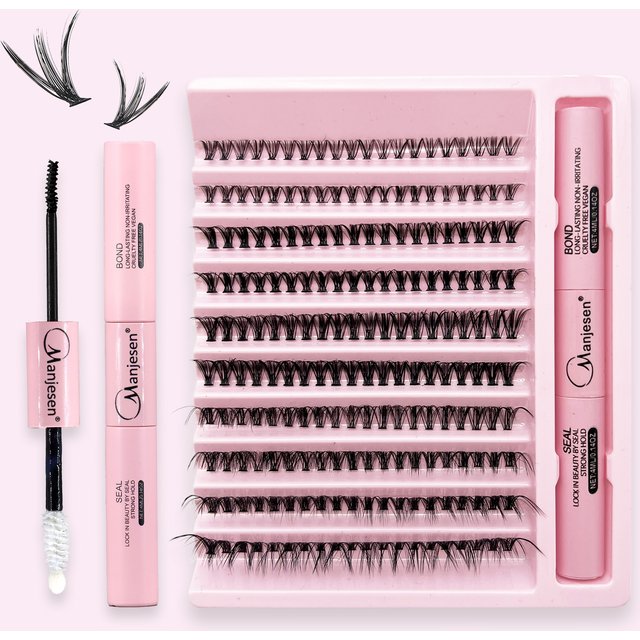 Eyelashes 200 PCS Clusters Lash Bond and Seal Makeup Tools DIY Lashes Extension Kit for Gluing Lashes Gluing Glue Accessories