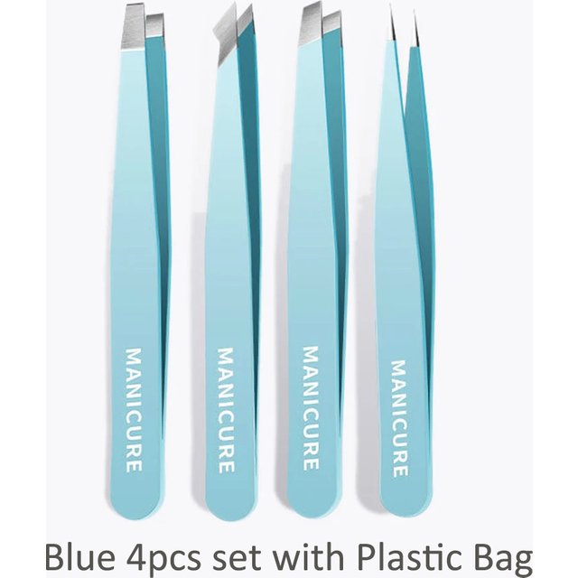 The Essential Set for At-Home Eyebrow and Facial Hair Trimming Includes High-Precision Stainless Steel Tweezers.