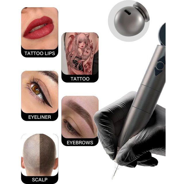 FAMISOO Coreless Permanent Makeup Machine Kit for Eyebrows Lips Scalp Microblading Machine For Tattoo Artists and Beginners