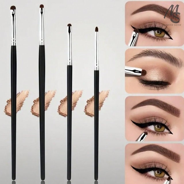 Pinceau pour fard à barrage fin et eyeliner, pinceau de détail et de surbrillance, mélange d'ombre à