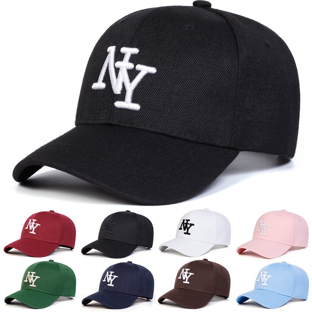 Unisex NY Letter Embroidery Baseball Caps Spring and Autumn Outdoor Adjustable Casual Hats Sunscreen Hat Sports Cap