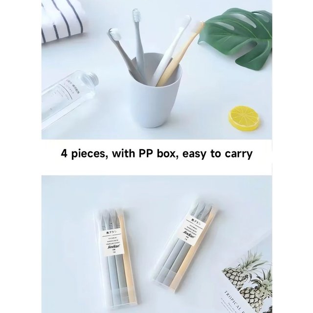 12-pack small head toothbrush, small brush head takes care of gums and mouth to remove stains, couple toothbrush,-