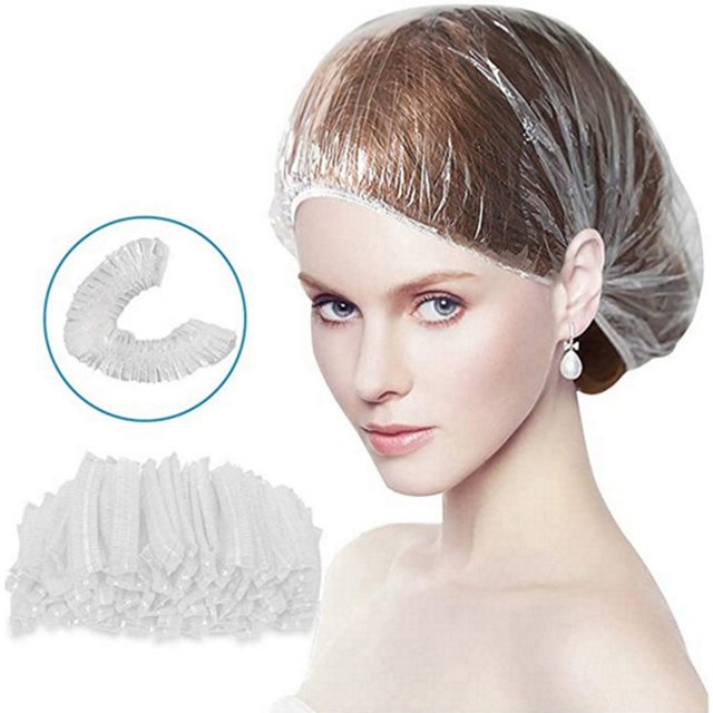 Plastic Disposable Shower Cap, Hair Treatment Cap, Hair Dye Cap, Shampoo and Shower Strip Cap