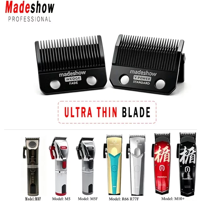 Madeshow Original Replacement Blade Suitable for M5/M8F/M10/R66/R77F Wedge Fade Ultra‑Thin Cutter Head for Hair Clipper
