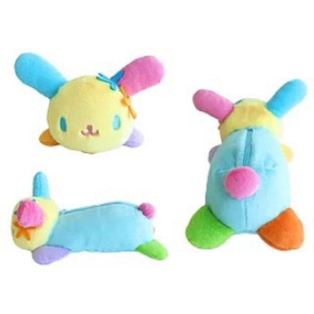 Kawaii Sanrio U-sa-ha-na Pencil Case Animal Rabbit Cartoon Cute Plush Makeup Bag Student Stationery Storage Bag School Supplies