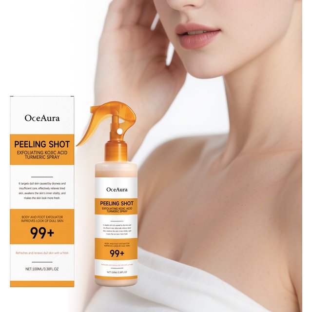 Kojic Acid Turmeric Cutin Cleaning Spray Gently Exfoliating Peeling Rejuvenating Glowing Skin Smooth Moisturizer Brighten Spray