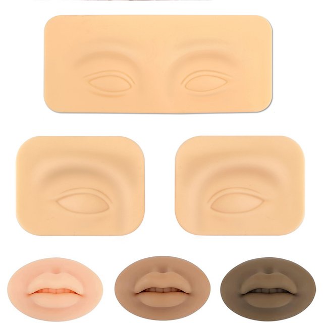 Tattoo Practice Skin Microblading Supplies Eyebrow Eyeliners Practice Latex Skin Permanent Makeup Eyebrow Tattoo Training Tool
