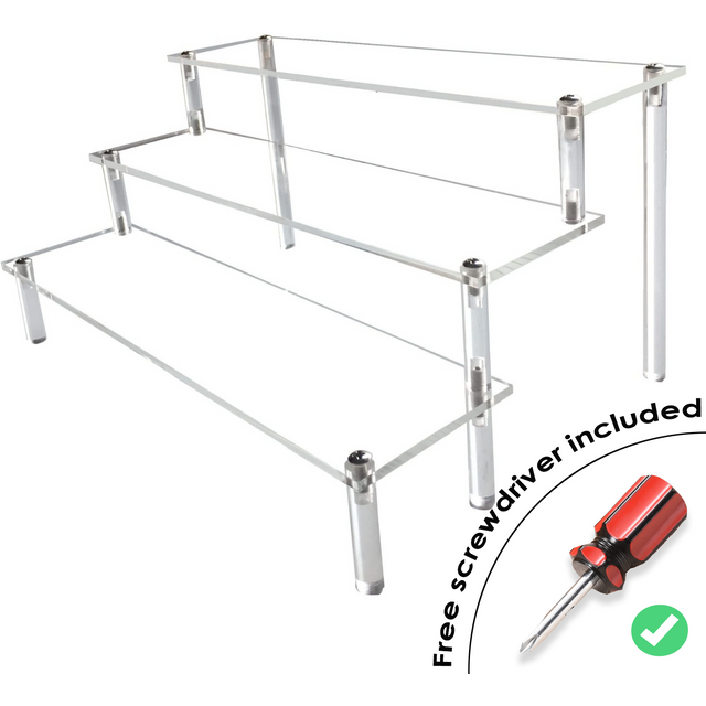 Acrylic Display Risers, Perfume Organizer, Clear Cupcake Stand , Shelf Risers for Figures, Dessert Shelves for Party