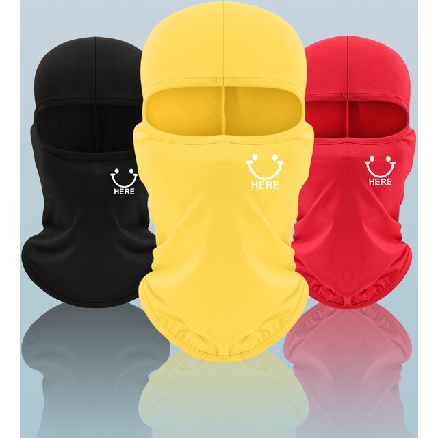 Masque facial à couverture complète avec logo 1/3PC | enveloppement complet du cou pour peau sèche et douce | idéal pour le quotidien/cyclisme/senderismo/commuting