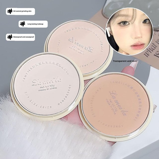 Matte Setting Powder Compact - Oil Control Waterproof Long-Lasting Foundation Touch-Up, Concealer for All Skin Types