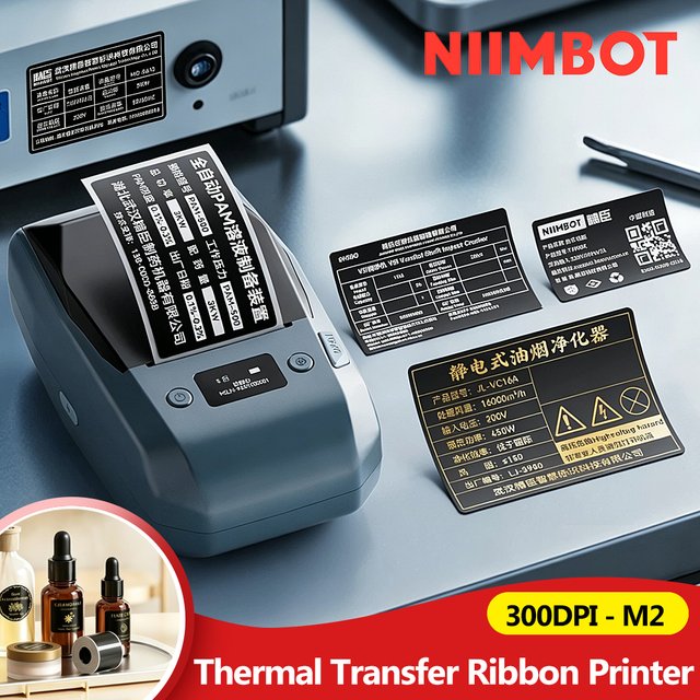 Niimbot M2 Thermal Transfer Label Printer DIY Barcode Price Tag Adhesive Sticker Label Maker for Jewelry Retail Perfume Business