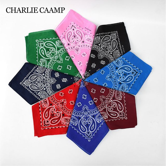 Men Women Cotton Bandana Paisley Pattern Hip Hop Square Scarf kerchief Outdoor Unisex Headband Wrist Wrap Face Mask Handkerchief