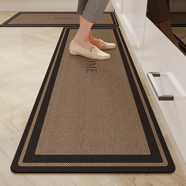 Pvc Kitchen Carpet Non-slip Oil-proof Rug Waterproof Leather Floor Mat Modern Long Strip Carpets Alfombra De Cocina 주방 미끄럼 방지 카펫