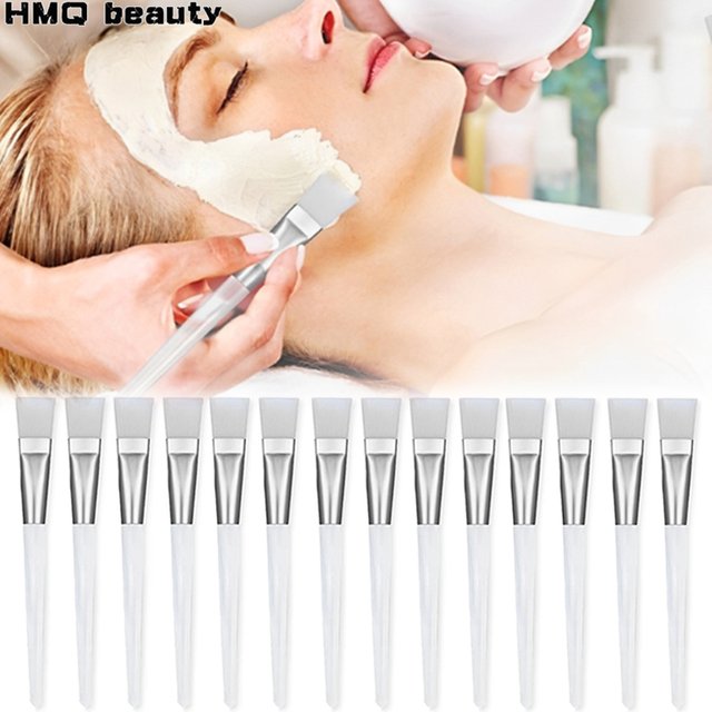 12/6/2pcs Facial Mask Brushes Set Face-Mask Applicator Soft Facial Application Brush with Clear Plastic Handle for Skin Care