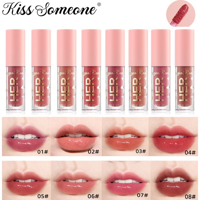 4PCS Hydrating Lip Gloss Set Long Lasting Waterproof Lipstick Vibrant Red Lip Tint Shiny Lip Glaze for women Beauty
