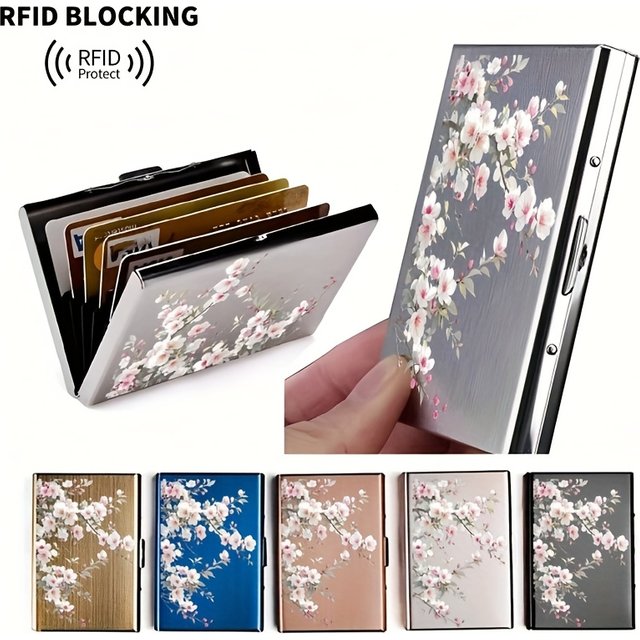 RFID Gold Pigeon Lipstick, Peach Color, 6 Cards/8 Cards/10 Cards Holder Woman/Man Card Case