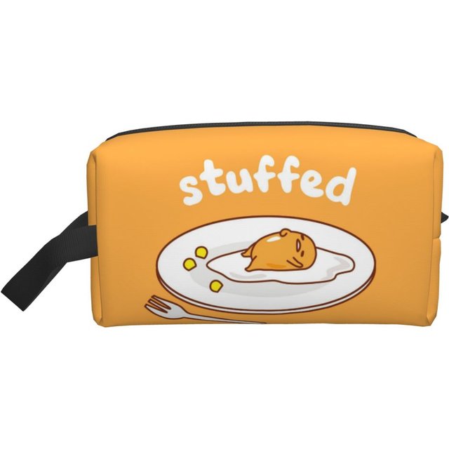 Custom Anime Gudetama Cartoon Cosmetic Bag Women Cute Big Capacity Makeup Case Beauty Storage Toiletry Bags