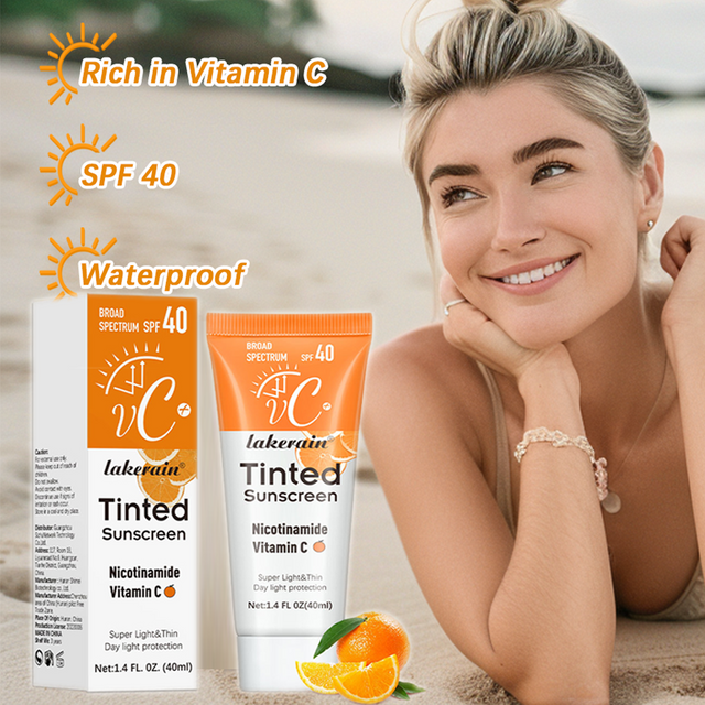 Whitening Sunscreen Cream Vitamin C SPF40+ Body Protector Solar Lotion Original Facial Protector Solar Concealer Foundation