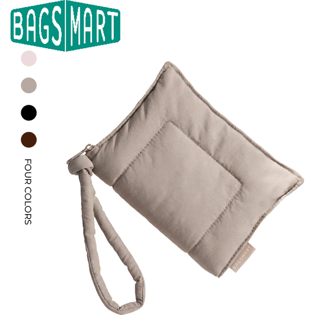 BAGSMART Women Purse Soft Quilted Clutch Wallet Portable Mini Cosmetic Pouch Card Coin Holder For Daily Travel Shopping