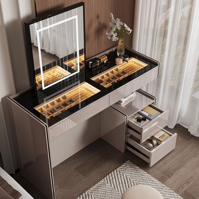 Luxury Bedroom Vanity Table Accessories Makeup Drawers Storage Dressing Table Modern Coffee Penteadeira Lounge Suite Furniture