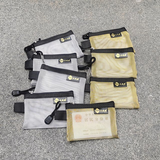 5pcs/set Clear Mini Mesh Coin Bags Purse Money Wallet ID Bank Credit Card Organizer Portable Key Earphone Lipstick Storage Bags