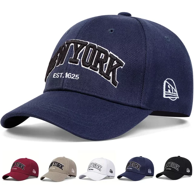 Unisex NewYork Letter Embroidery Baseball Caps Spring and Autumn Outdoor Adjustable Casual Hats Sunscreen Hat Sports Golf Cap