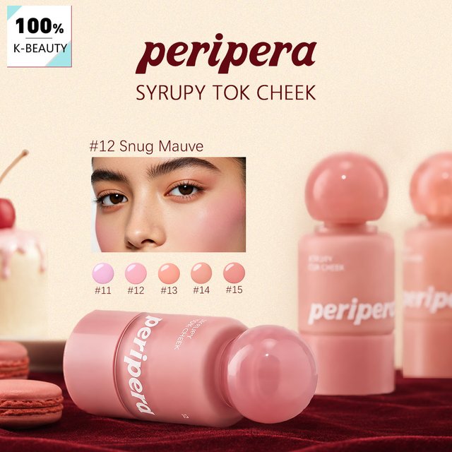 PERIPERA SYRUPY TOK CHEEK 11-15,Natural Diffusion,Translucent Radiance,Natural Flushed Look,Korean Cosmetic,Korean Makeup