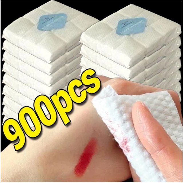 450/900PCS Makeup Remover Cotton Pads Soft Disposable Facial Wipes Pads Pearl Pattern Nail Polish Remover Skin Cleansing Tools