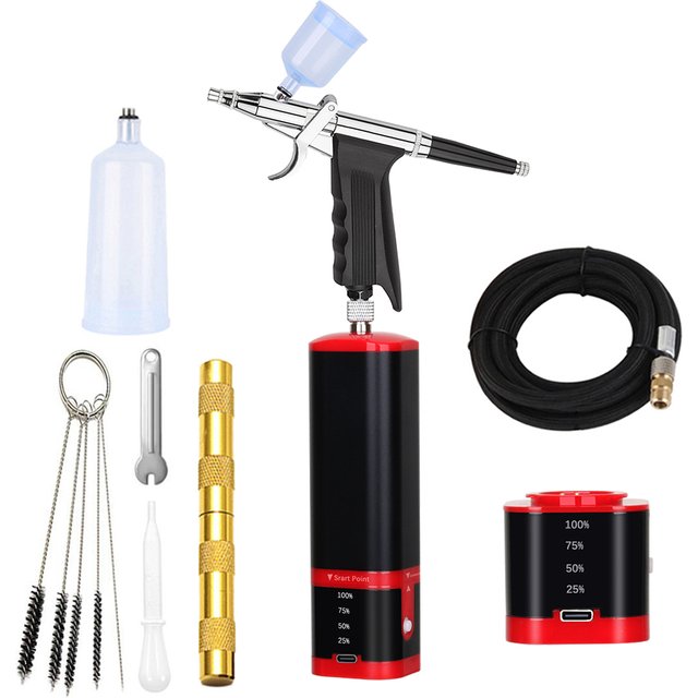 Professional High Pressure Piston Corded Air Brush Compressor Kit Car Paint Art Design Graffiti Graphic Skin Care Airbrush Tool