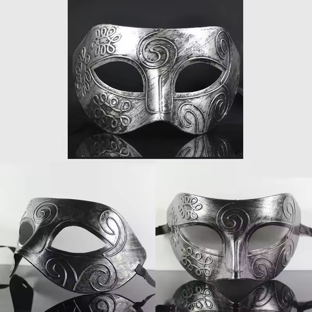 Halloween Mask Hot Sale Party Face Mask Lovely Men Burnished Antique Silver/Gold Venetian Mardi Gras Masquerade Party Ball Mask