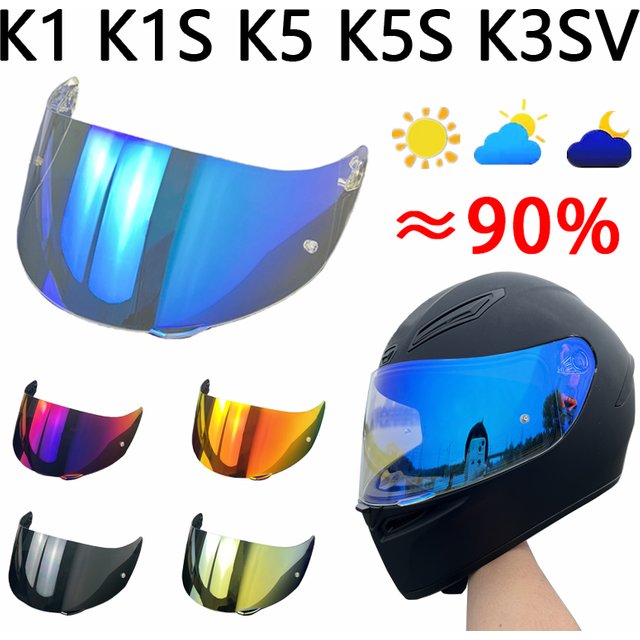 K5 Helmet Visor Shield for AGV K3SV K1 K5 K5S High Strength Sunscreen Capacete Windshield Uv-cut Lens Casco Moto Accessories