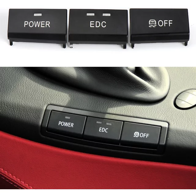 1/3Piece Center Console Switch Button Cap Power EDC DSC Replace For BMW E90 E92 E93 For M3 61317841136 Auto Parts