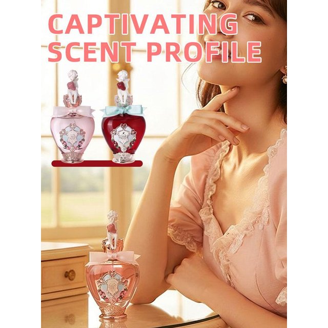 50ml Sweet Strawberry Women's Perfume Rose Lychee Floral Scent Long-Lasting Fragrance Cute Heart Eau de parfum