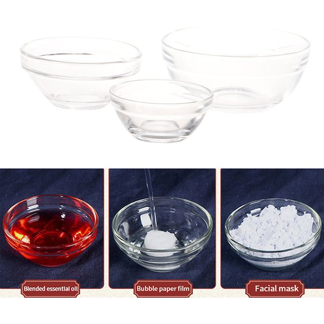 1Pcs Facial Makeup Skin Care Tools Glass Facial Mask Essential Oil Bowl Beauty Salon Essential Oil Bowl Thickening Mask Bowl