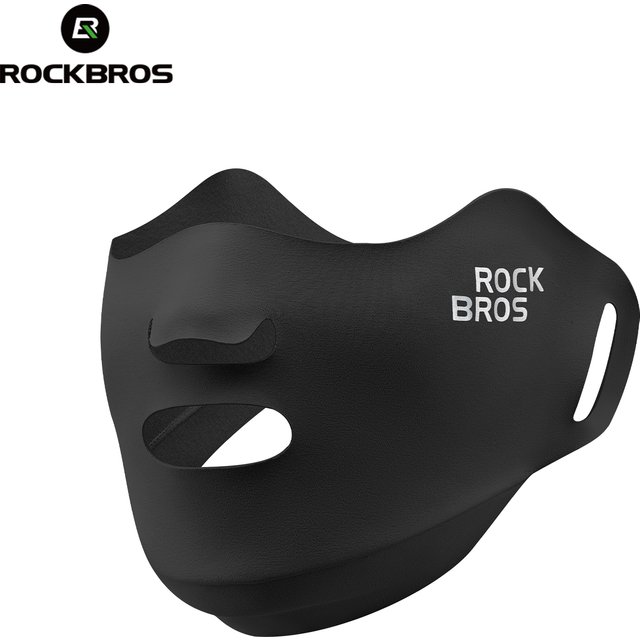 Masque facial ROCKBROS avec doublure en polaire, masque de protection des yeux, design d'angle, respirant, réfléchissant, coupe-vent pour l'extérieur