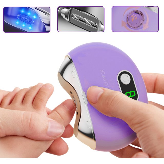 Electric Nail Clipper 3-Speed for Baby All Ages Storage Travel Gift Safe 1 Pcs Rechargeable Auto Nail Trimmer Nail Care Tool