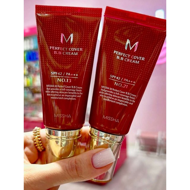 50ml MISSHA M Perfect Cover BB Cream Full-coverage Repairing Concealer Ivory White No.21 Natural Color No.23 Liquid Foundation