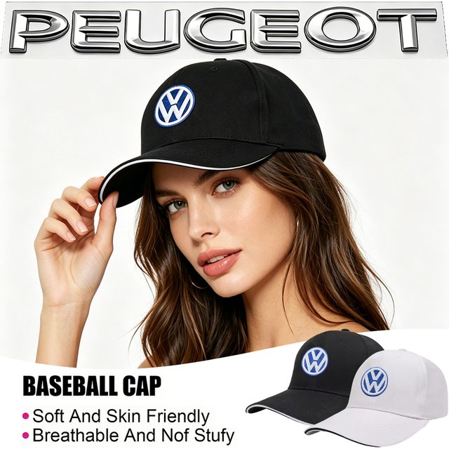 Embroidery Baseball Cap Men's And Women's Outdoor Sports Events Duck Cap Casual Hats Sunscreen Hat For VW Golf T‑Roc Polo MK7 6