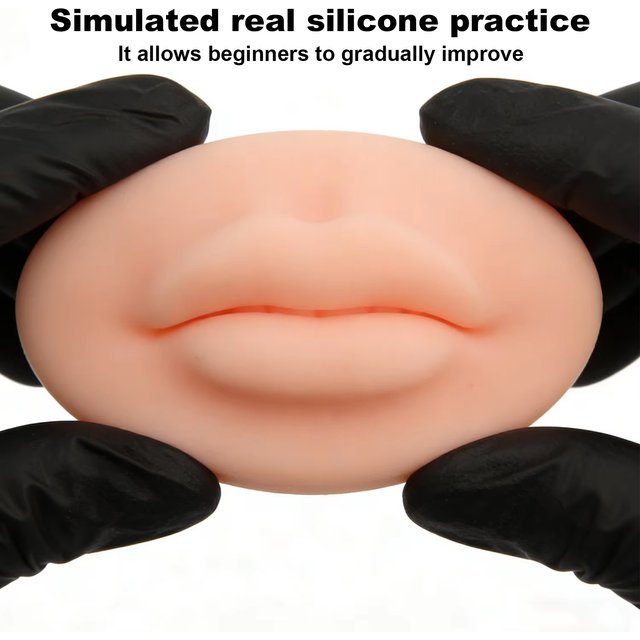 1/2/3/5Pcs Tattoo Microblading 3D Silicone Lip Skin Practice Reusable For PMU Beginner Training Tattoo Permanent Makeup Supplies