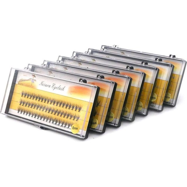 1Box/60 Bundles Cluster Natural Thick lashes Eye Makeup Tool Individual Eyelash Imitation Mink Fake Eyelashes 20D